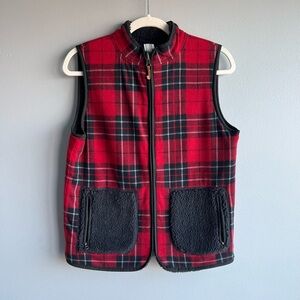 Eddie Bauer Plaid Fleece Vest